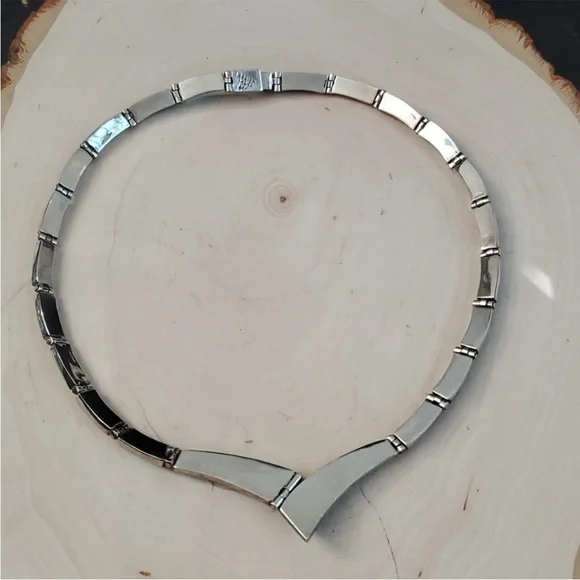 950 Sterling Silver 925 Turquoise Cleopatra V Necklace - Picture 10 of 12